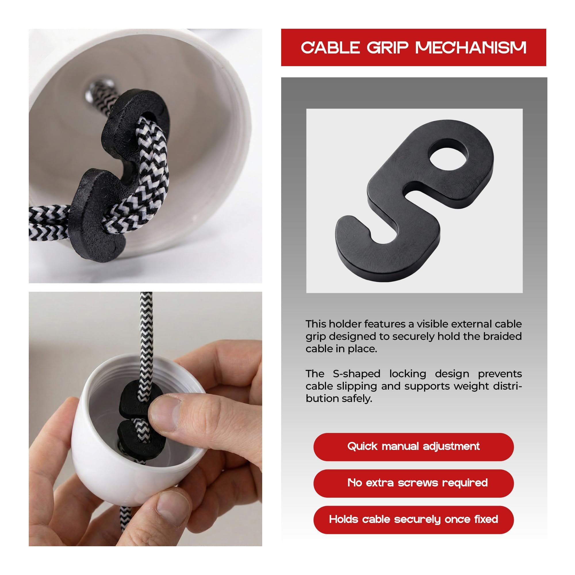 lighting lamp cord grip holder