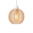Amber Glass Lamp Shade Pendant Light Shade~1194