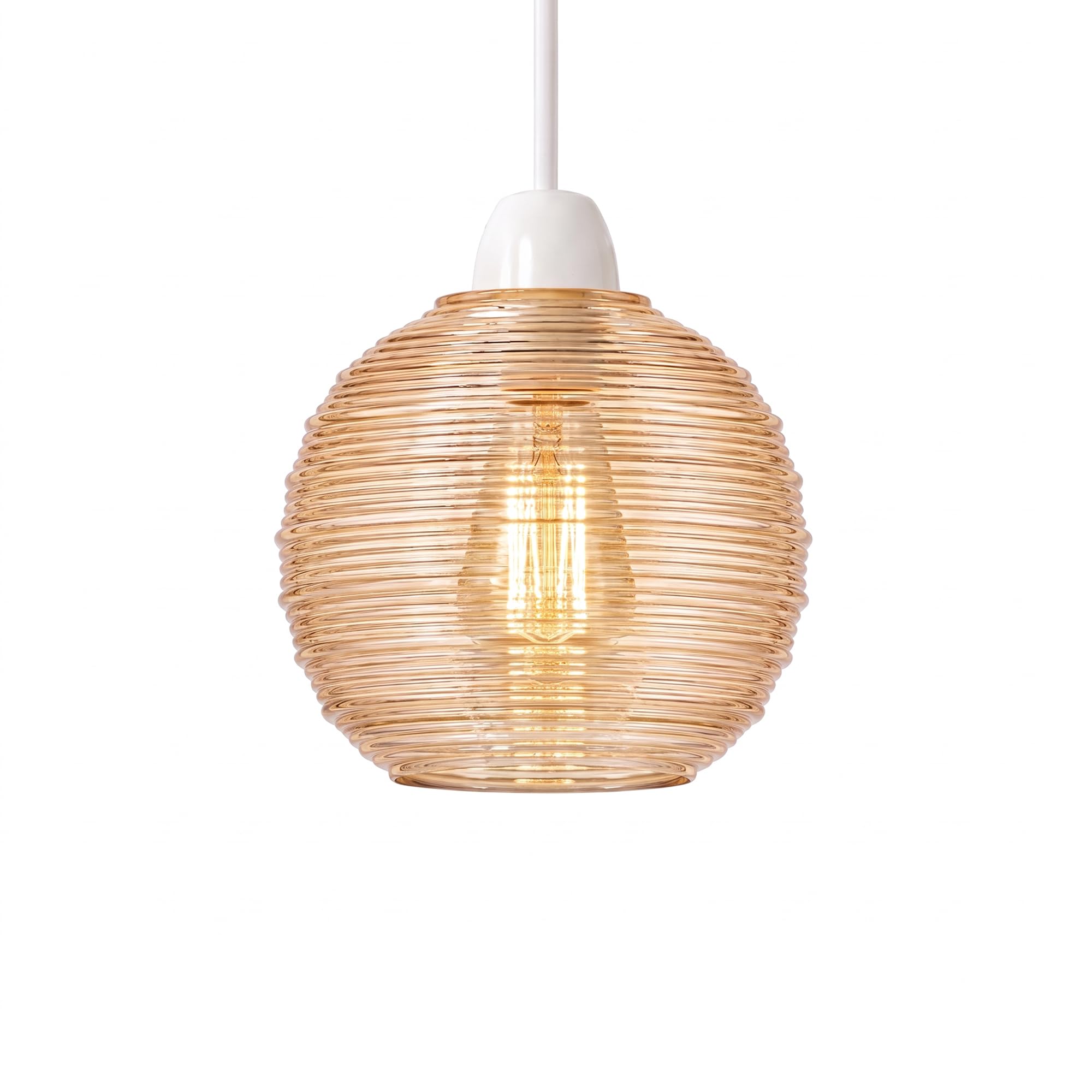 Amber Glass Lamp Shade Pendant Light Shade~1194
