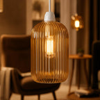 amber glass lamp shade for e27