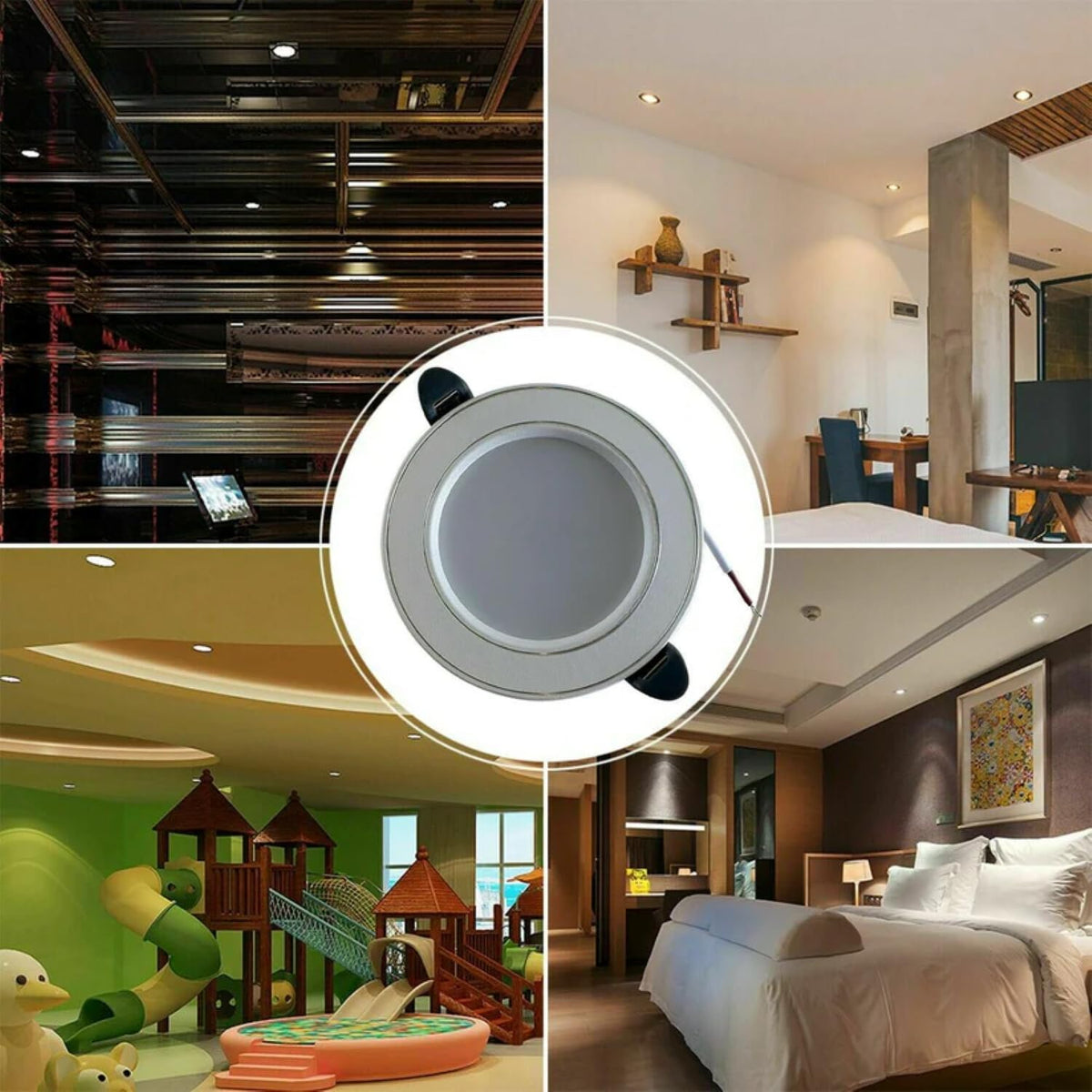 5W Round Recessed LED Panel Light 6000K 550lm ~1221