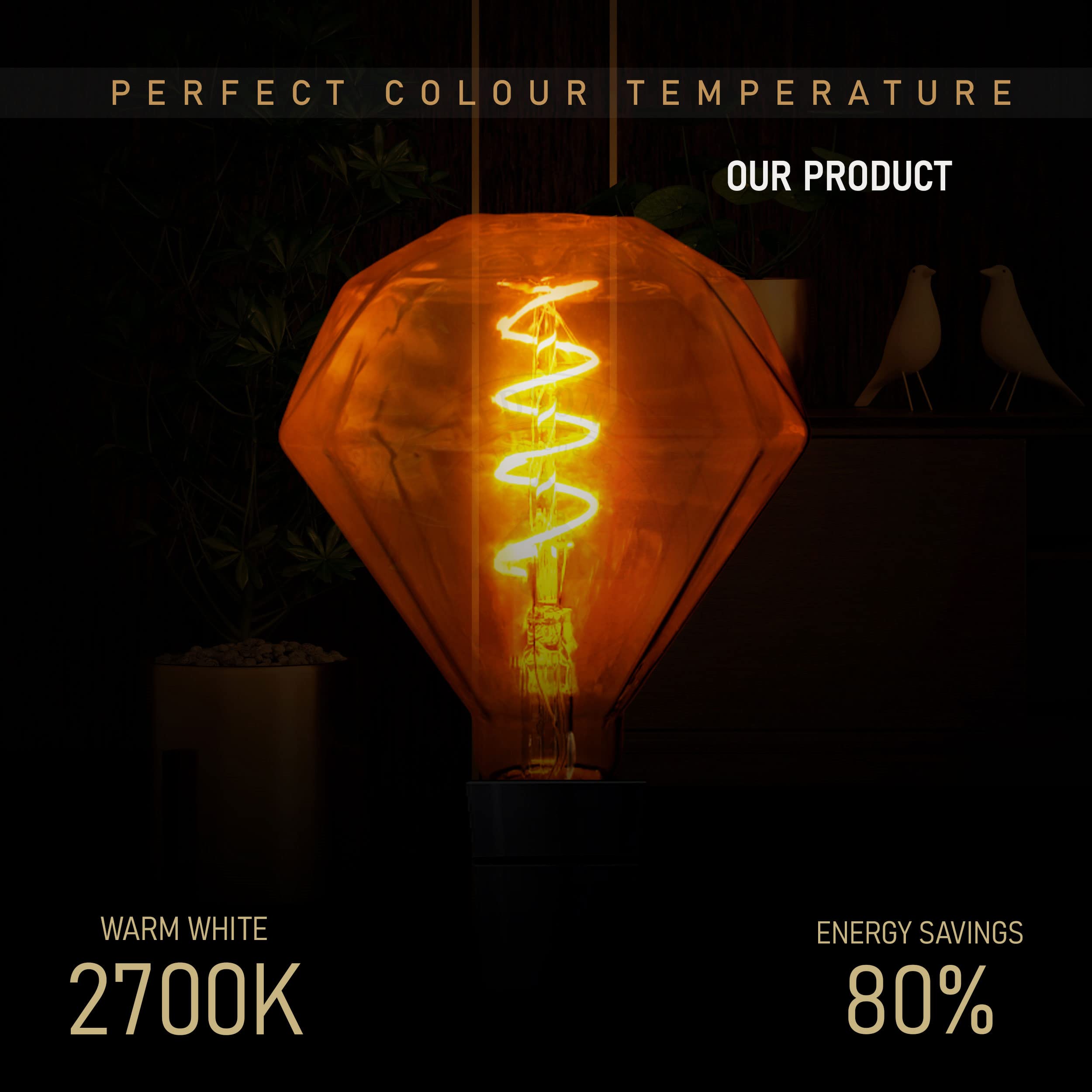 dimmable filament light e27