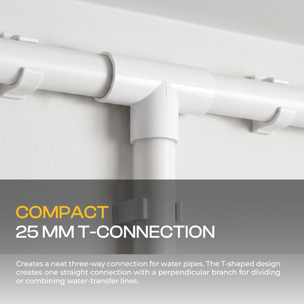 25 mm T-pipe connection