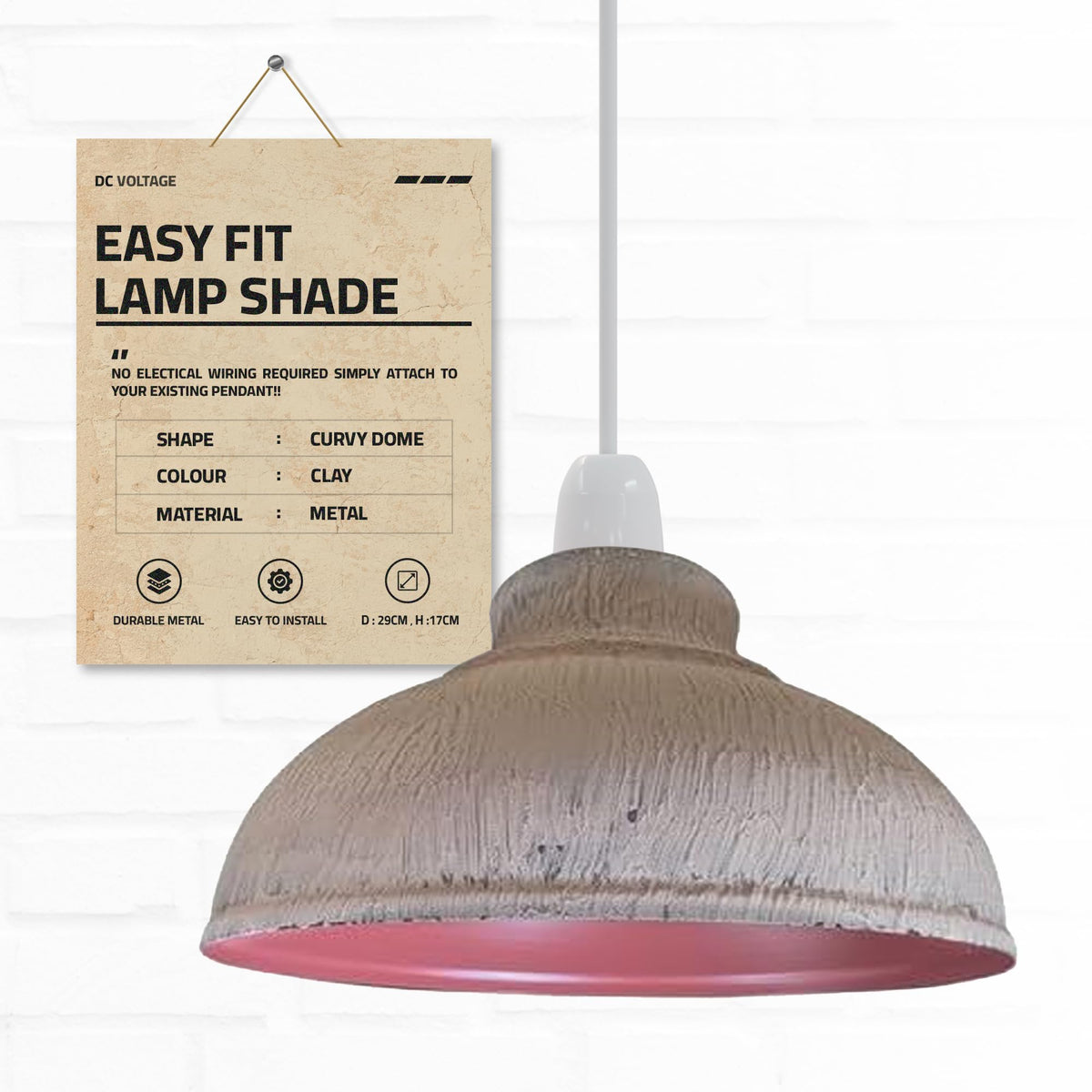 white ceiling lamp shade only