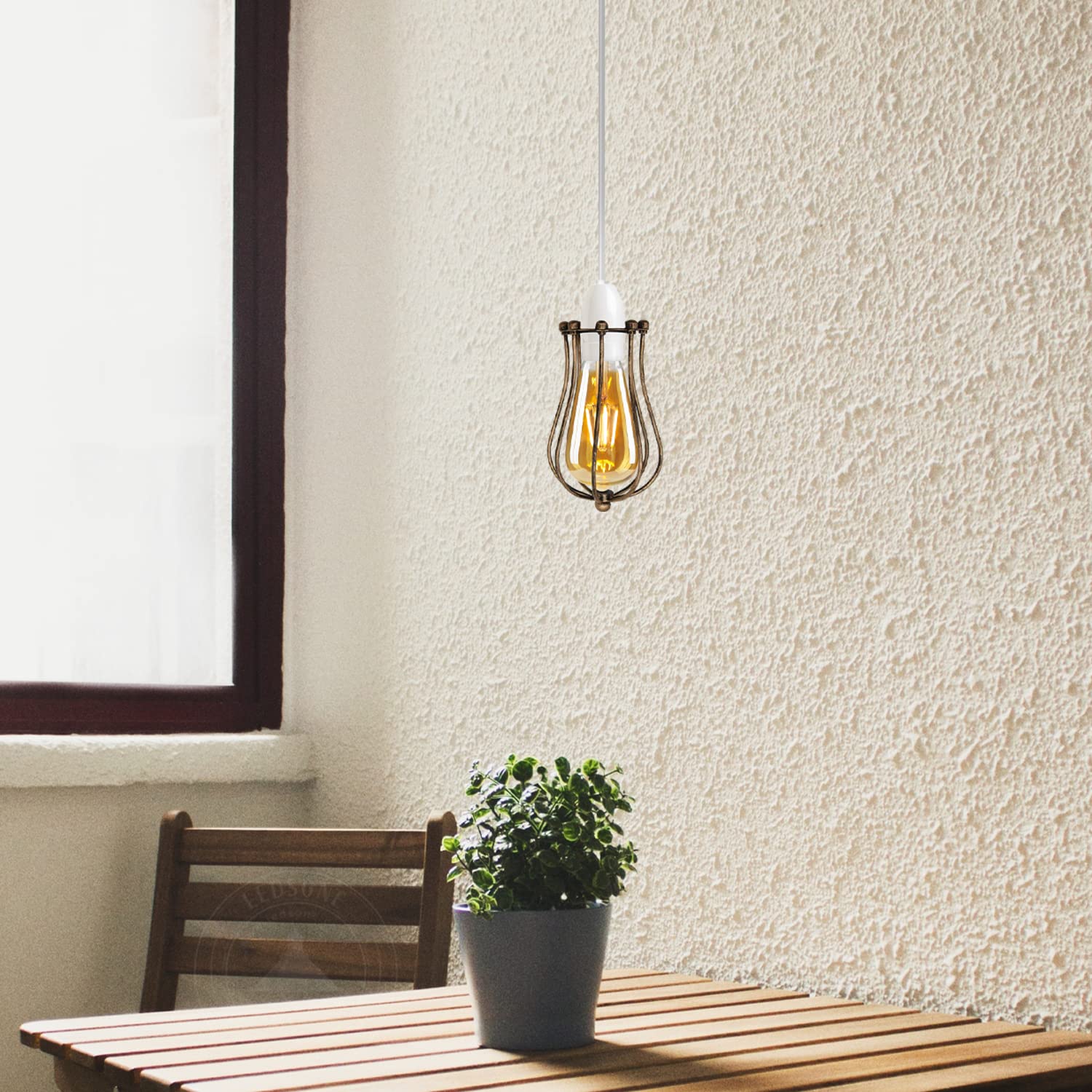 pendant metal lamp light rose