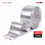 Self Adhesive Aluminium Foil Tape 75mm x 45m HVAC Duct Heat Resistant ~1203