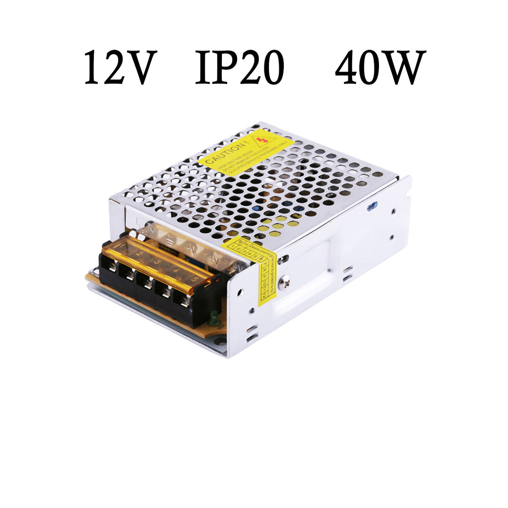 Universal DC 12V IP20 Power Supply Transformer – 24W to 480W ~1009