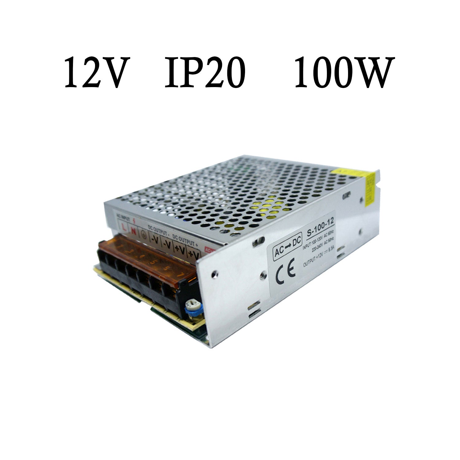 Universal DC 12V IP20 Power Supply Transformer – 24W to 480W ~1009