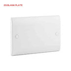 White Blanking Plate 1 Gang and 2 Gang Curved Edge