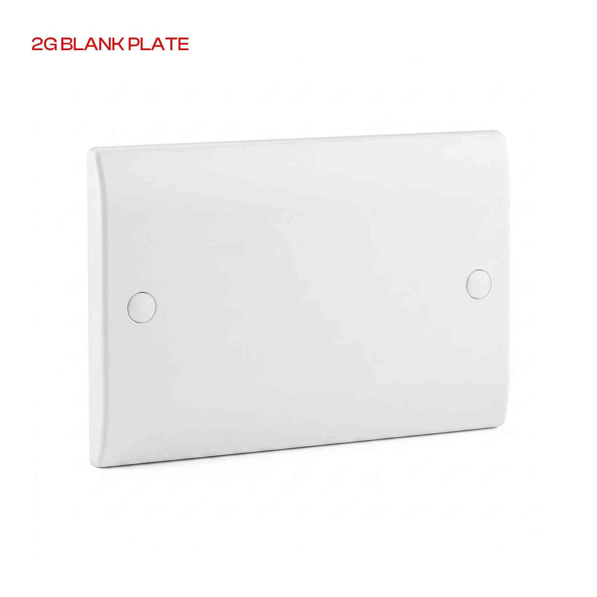 White Blanking Plate 1 Gang and 2 Gang Curved Edge