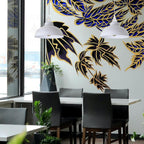 light large black shade brass