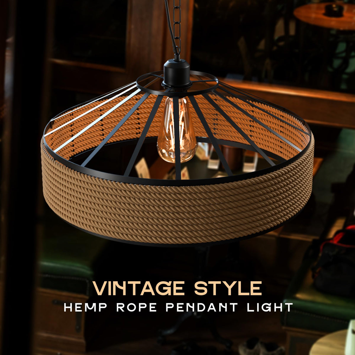 dining room hemp rope pendant