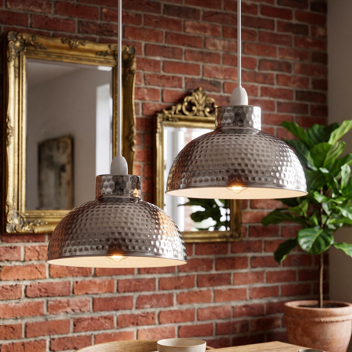 DC Voltage 26cm Metal Dome Lampshade with E27 Reducer Ring ~1215