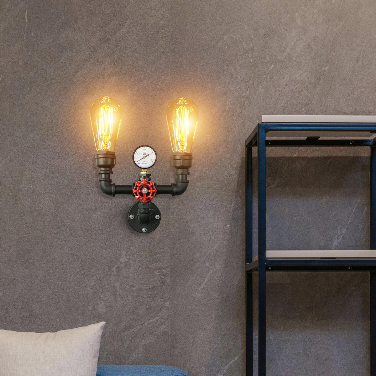 bulb sconce industrial wall