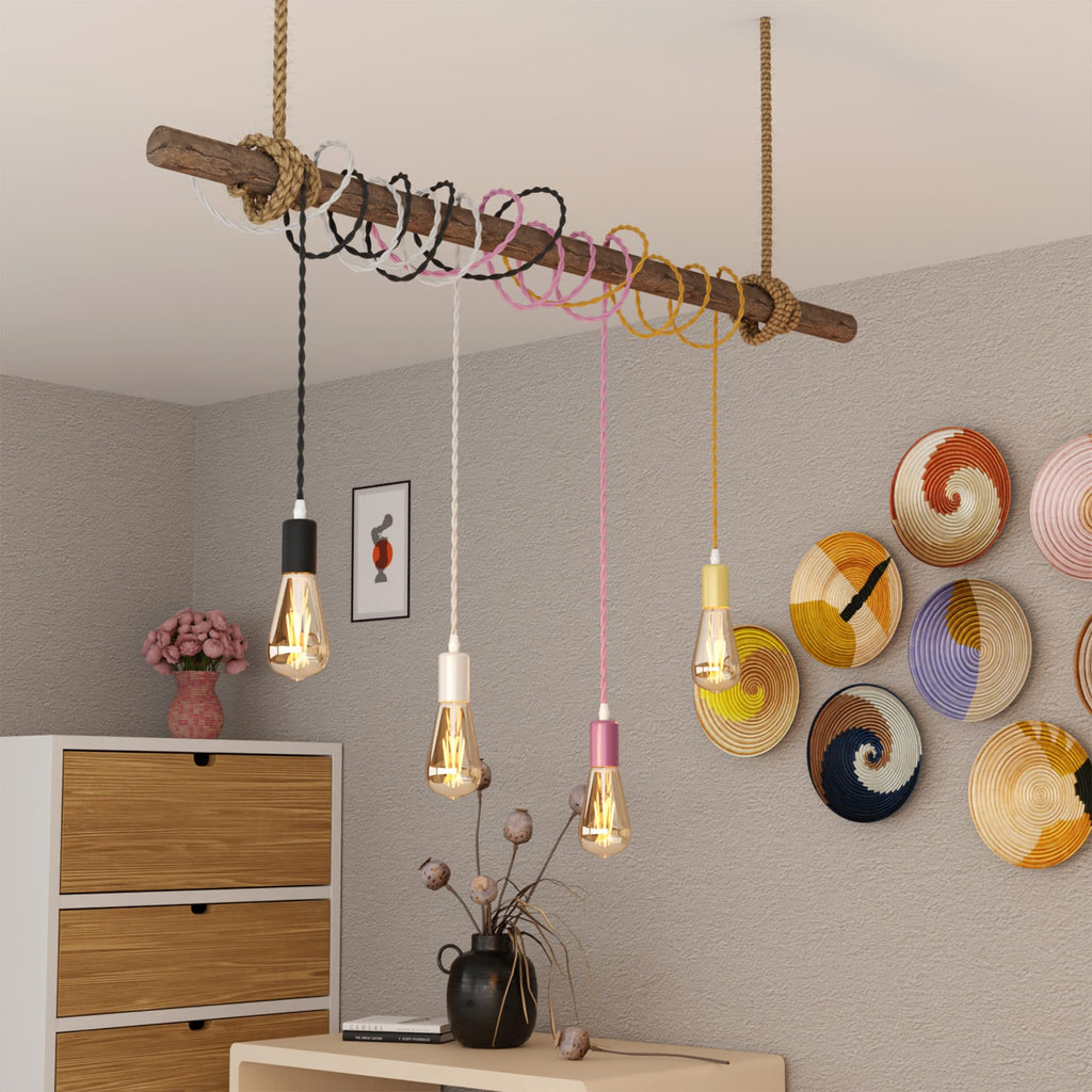 twisted fabric lighting cable