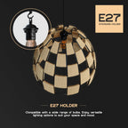 black metal hemp rope light sh