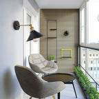 Industrial Metal Wall Sconce – Vintage Cone Shade E27 Fixture ~1070