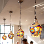Turkish Moroccan Mosaic Pendant Light Fixture ~1192