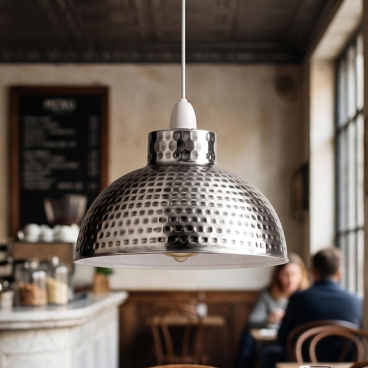 DC Voltage 26cm Metal Dome Lampshade with E27 Reducer Ring ~1215