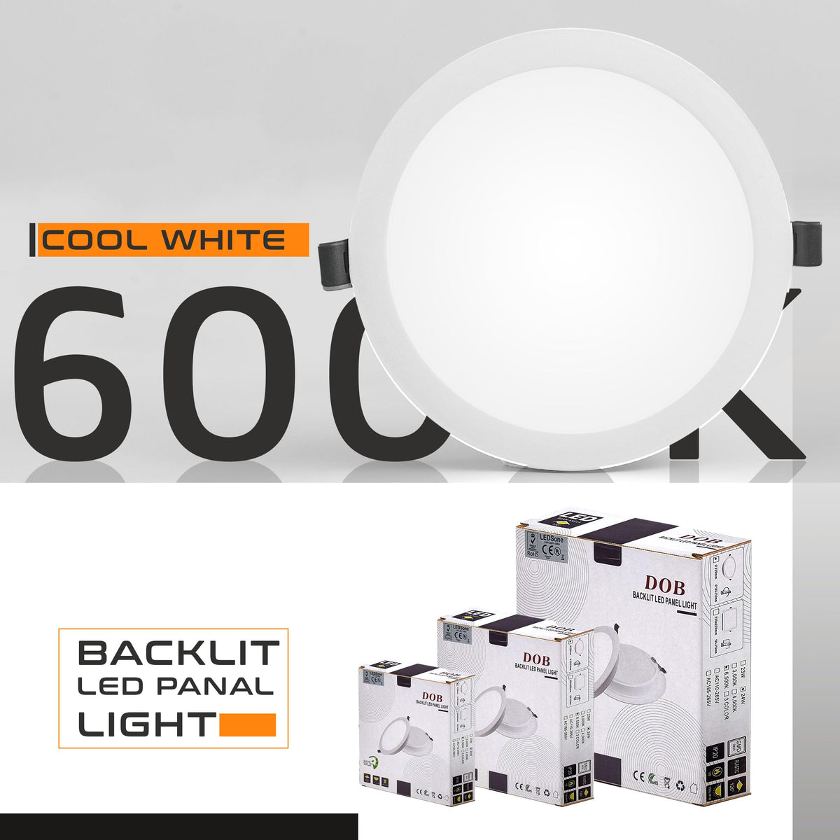 Modern 5W Round Recessed LED Downlight 6000K 550lm ~1223