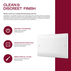 White Blanking Plate 1 Gang and 2 Gang Curved Edge