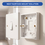 White Surface Mount Pattress Box 16mm ,25mm, 35mm~1254