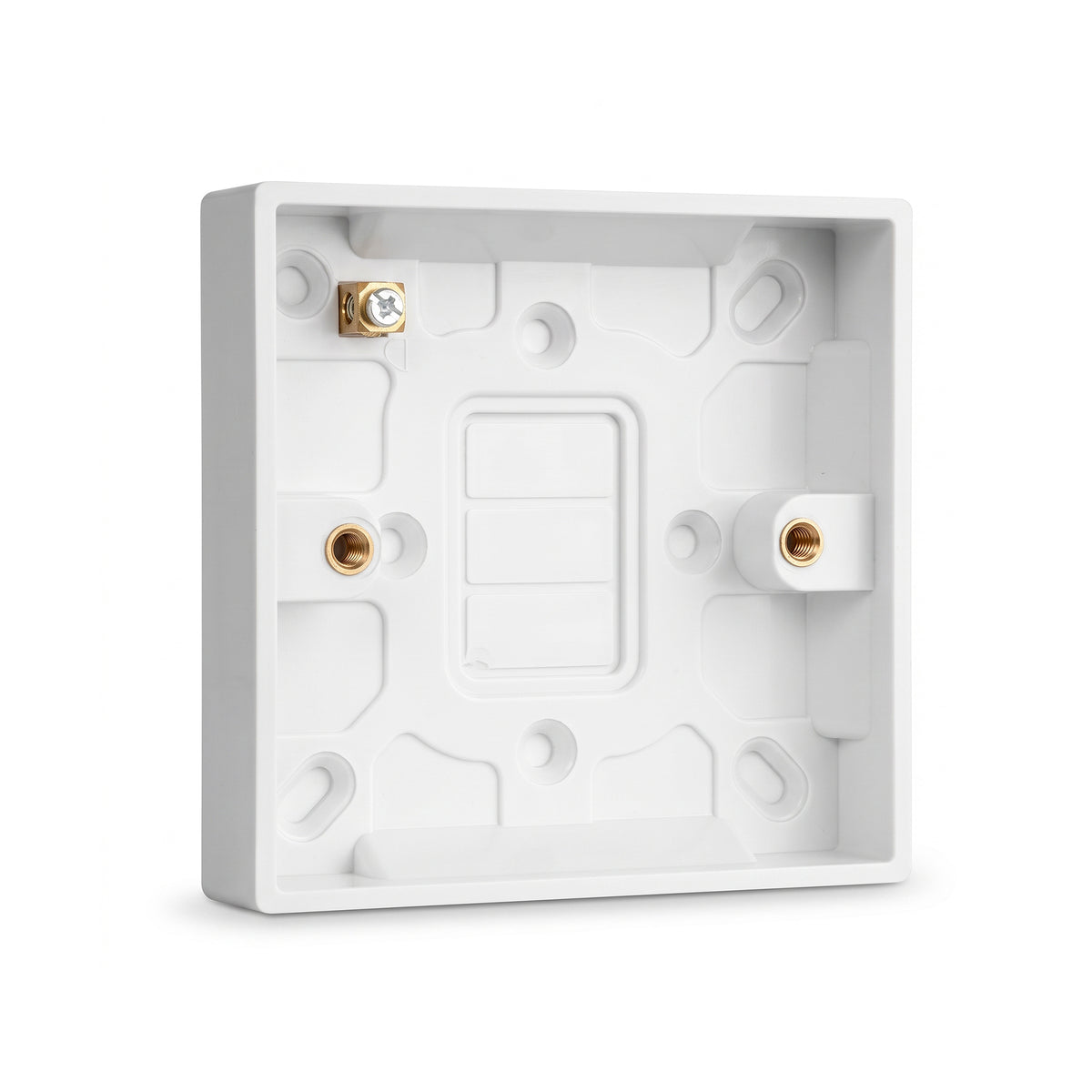 White Pattress Box 1 or 2 Gang Surface Mount Back Box~1254