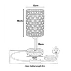 Vintage Crystal Cage Table Lamp E27 Bedside Desk Lamp~1175