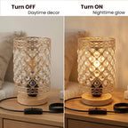 Vintage Crystal Cage Table Lamp E27 Bedside Desk Lamp~1175