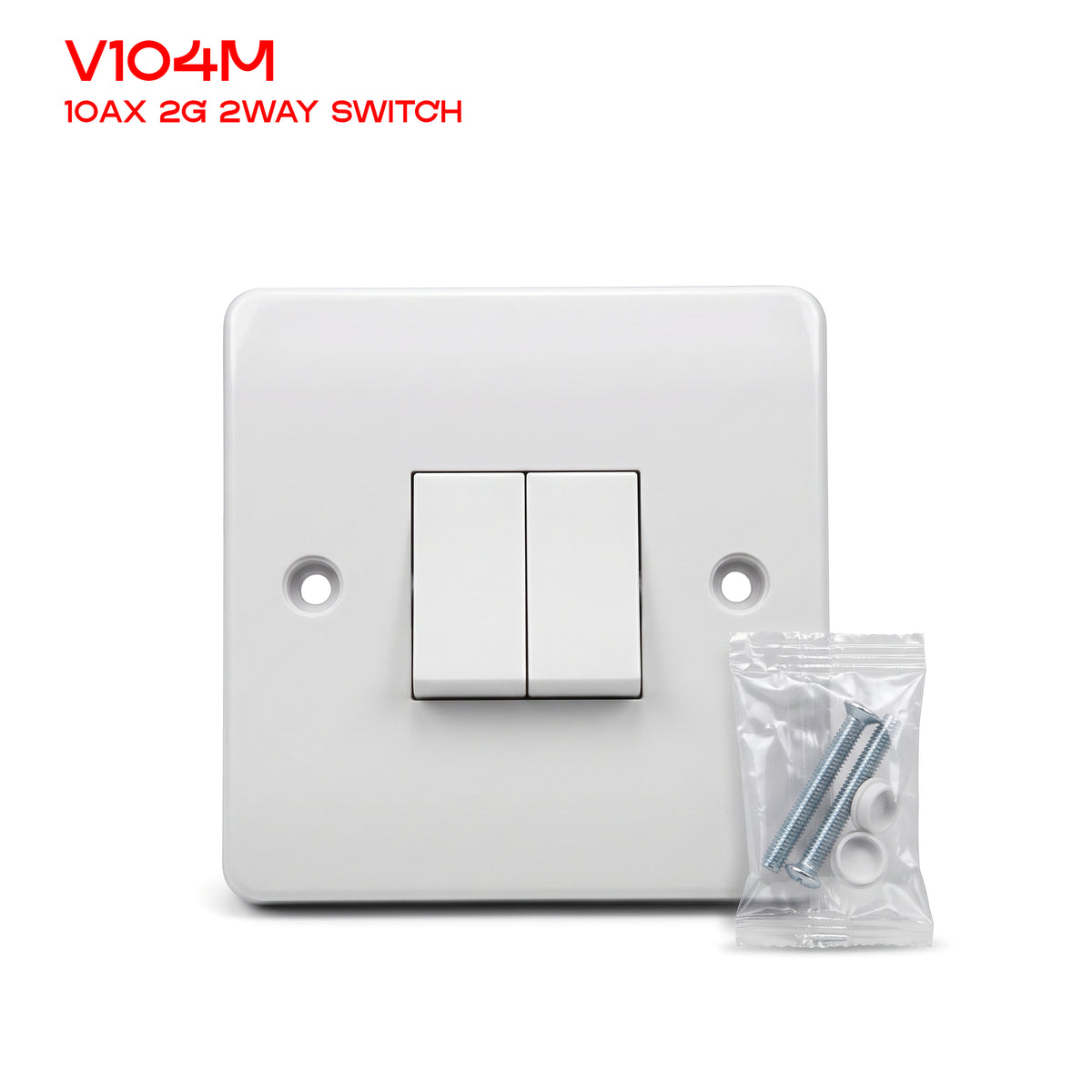 1, 2 & 3 Gang 2 Way White Light Switches – 250V AC ~1247