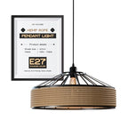 Hemp rope pendant light with product details