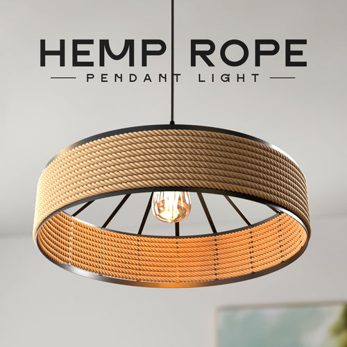 hemp rope pendant lamp
