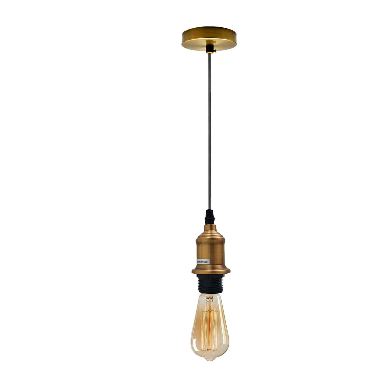 Vintage E27 Pendant Light Fitting – Adjustable 95cm Cable ~1173