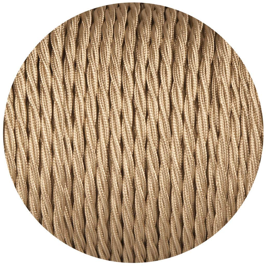 Flexible Braided 3 core twisted Electrical Light Gold Cable ~1049