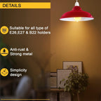 2 Pack Retro Multi-Colour Industrial Pendant Light | E27 Fitting ~1020