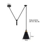 Industrial Pendant Light with Adjustable Cord ~1160