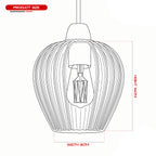 Amber Gold Glass Easy Fit Pendant Shade with Ridged Fluted Lines 15cm ~1200
