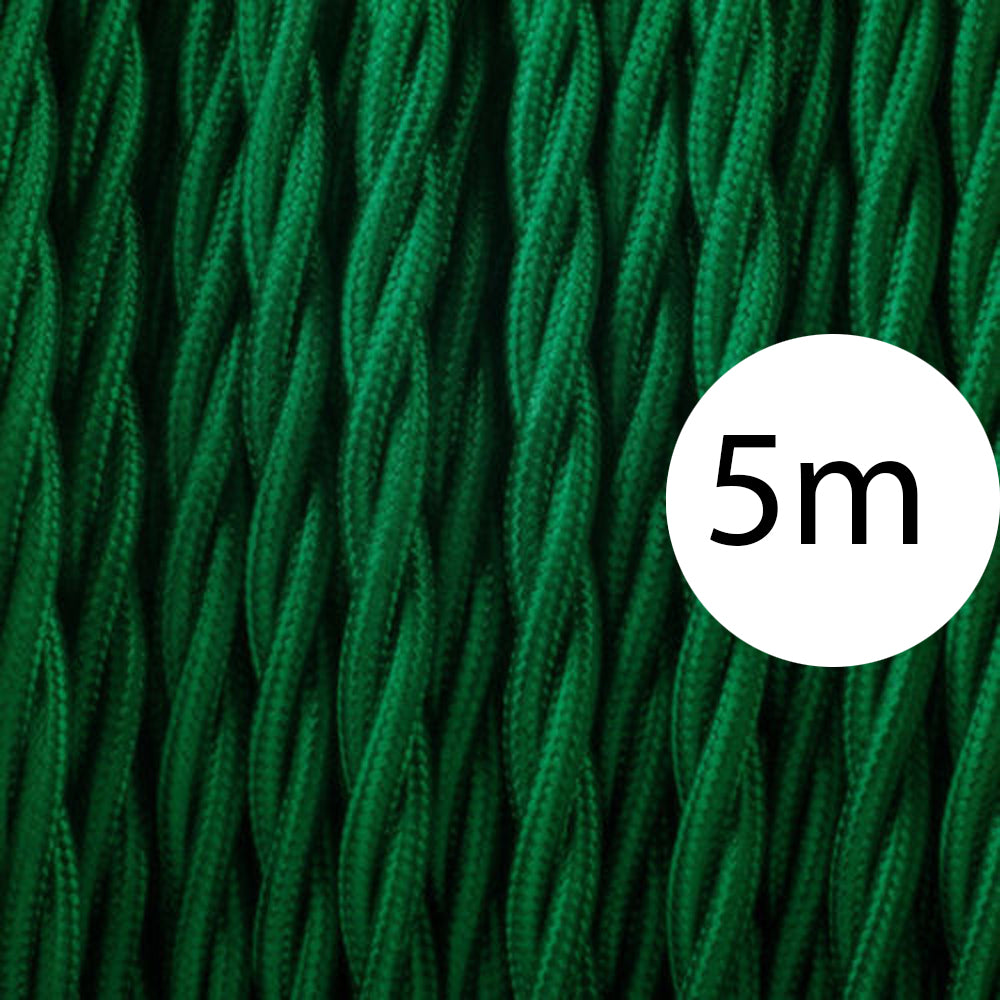 Retro Braided Lighting Cable | 3 Core Round Flex | 5m ~1186
