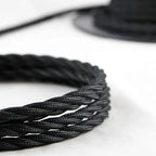 Flexible Braided Woven Silk Lamp 3 Core Electrical Twisted Cable ~1048