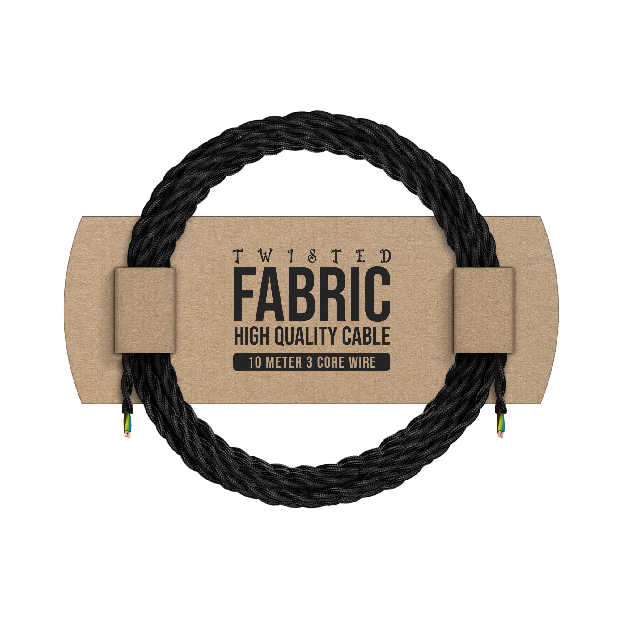 Flexible Braided Woven Silk Lamp 3 Core Electrical Twisted Cable ~1048