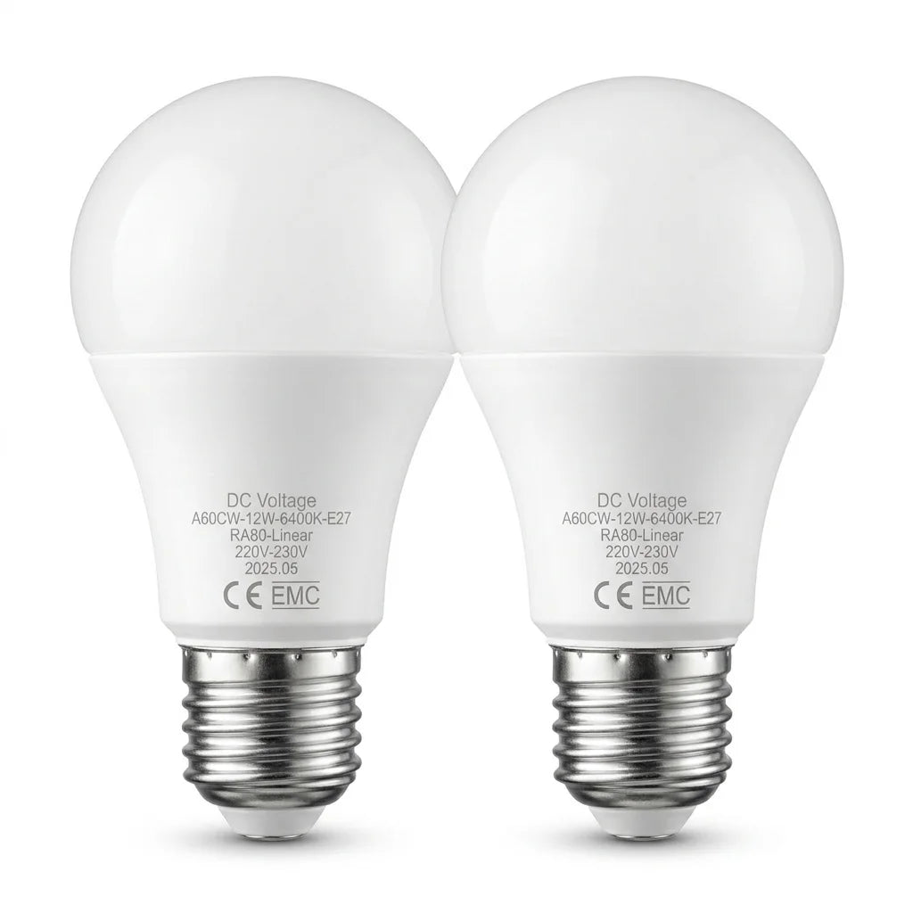 6 Pack E27 A60 LED Bulbs 12W 100W Equivalent 6400K ~1213
