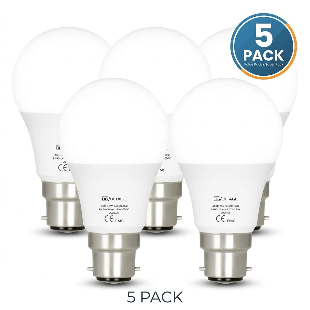 B22 A60 LED GLS Bulb 9W – 806lm 6400K Cool White ~1225
