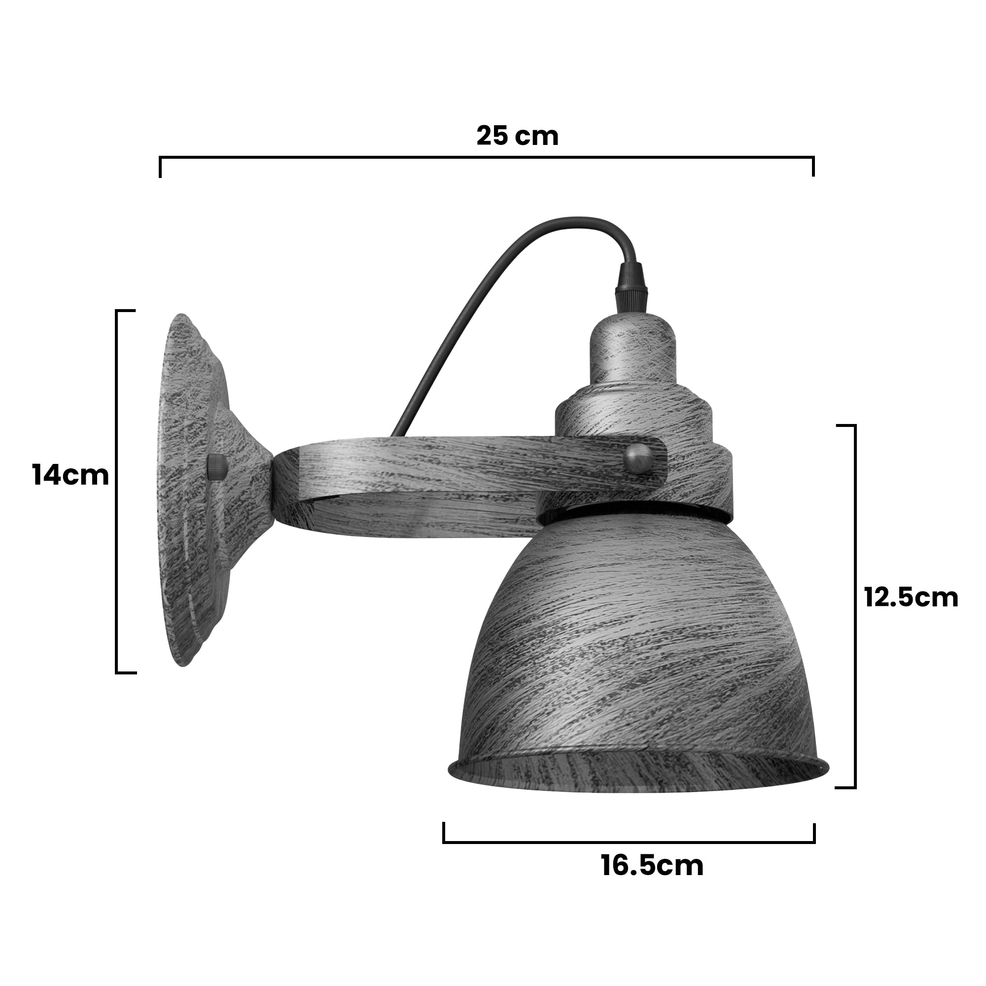 Industrial Bell Wall Light E27 for Bedroom & Kitchen  ~1126