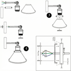 Industrial Metal Wall Sconce – Vintage Cone Shade E27 Fixture ~1070
