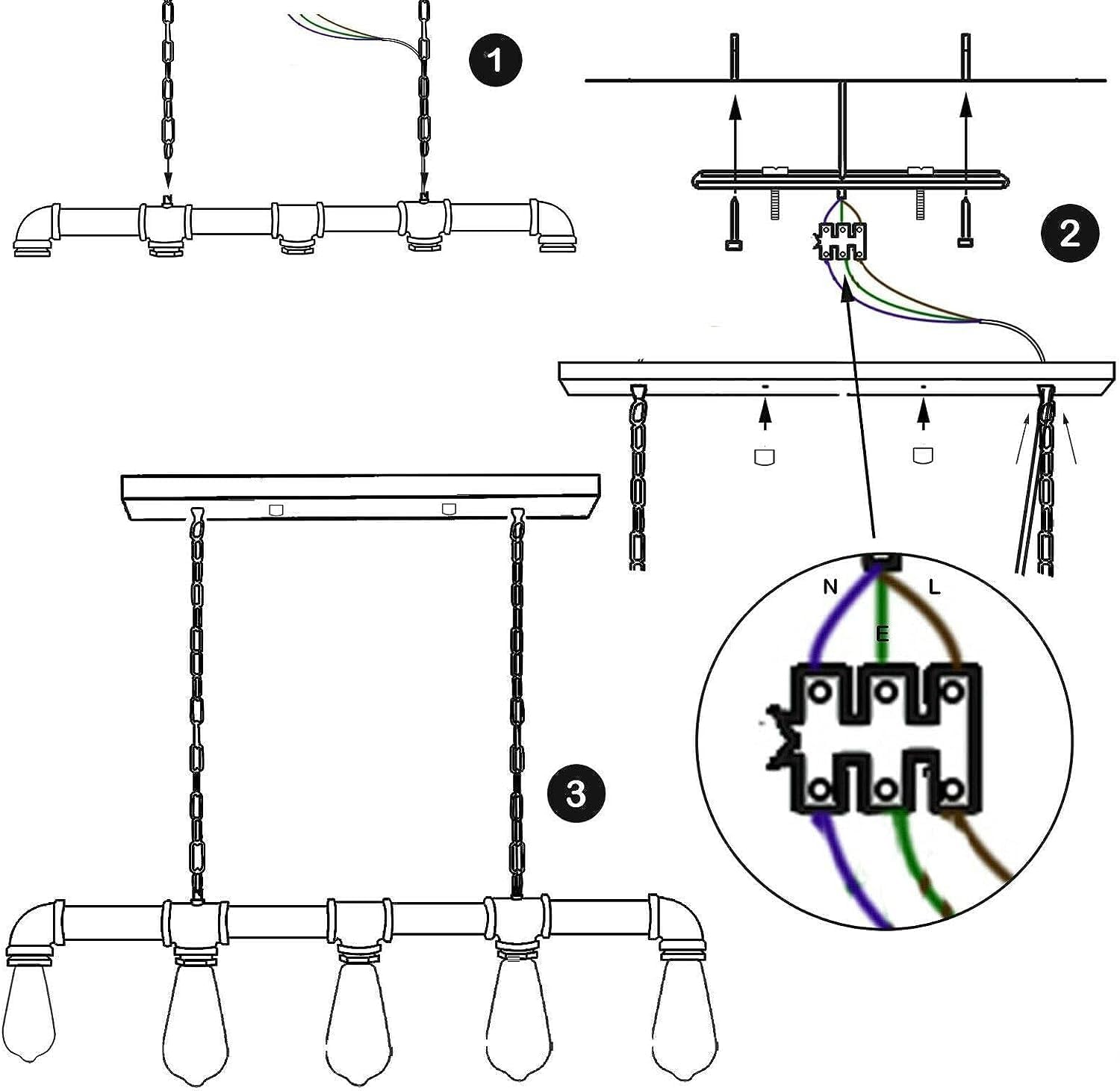 diagram of a hanging fixture
