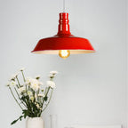 Modern Vintage Red Pendant Light | Industrial Kitchen Hanging Lamp ~1032