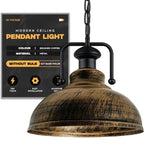 Adjustable Industrial Pendant Light E27 | Metal Dome Shade  ~1131
