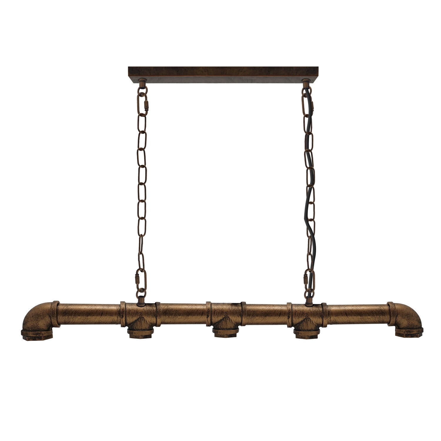 Industrial Steampunk 5 Way Pipe Pendant Light for Kitchen Island ~1151