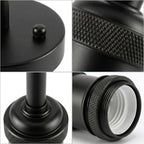Vintage Black Ceiling Light | Retro E27 Flush Mount Holder ~1026