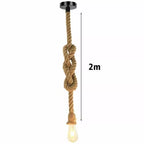 Industrial Hemp Rope Spider Chandelier | DIY E27 Pendant Light ~1087